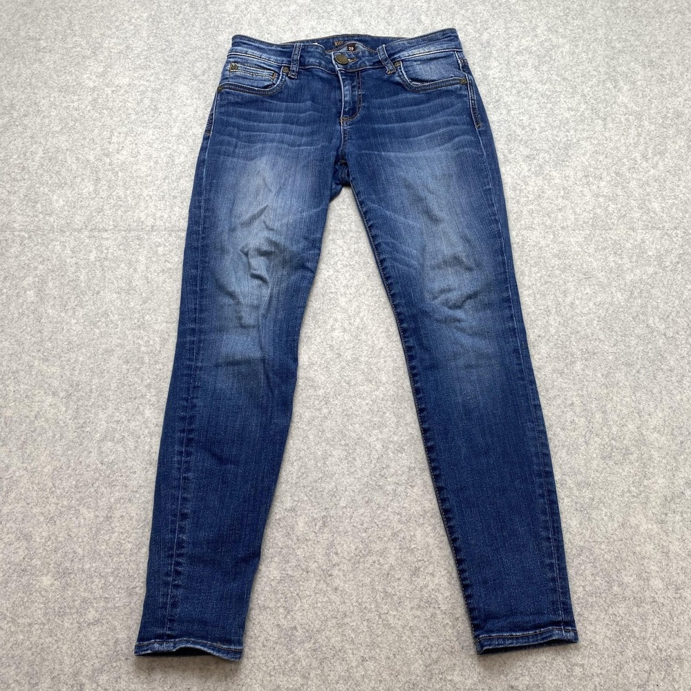 KUT From The Kloth Toothpick Skinny Jeans Womens 2P Petite (28x25) Blue Med Wash